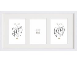 Deknudt Frames Fotolijst - Wit - S223K1 P3 - Voor 3 foto's 10x15 cm