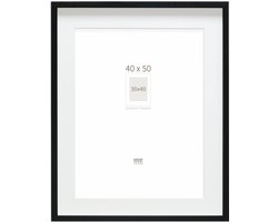 Deknudt Frames Fotolijst - zwart met passe-partout  - 30x40 / 40x50 cm