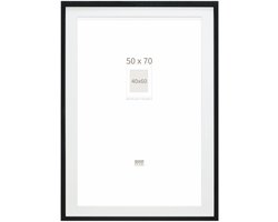 Deknudt Frames Fotolijst - zwart met passe-partout - 40x60 / 50x70 cm