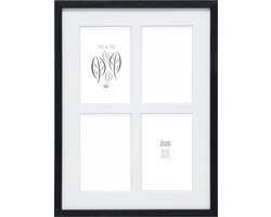 Deknudt Frames Fotolijst - Zwart - S223K2 P4 - Voor 4 foto's 10x15 cm