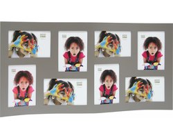 Deknudt Frames multifotolijst S67SK9 P8 - taupe - gebogen - 8 x 10x15