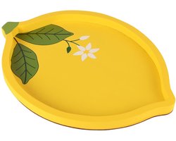 Dekoratief | Dienblad citroen, geel, hout, 30x22x2cm | A260649