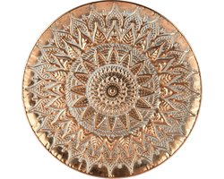 Dekoratief | Dienblad rond, brons, metaal, 39x2x39cm | A245477