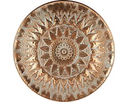 Dekoratief | Dienblad rond, brons, metaal, 60x2x60cm | A245476