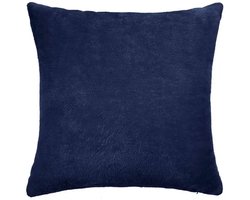 Dekoratieve Kussenhoes 40x40cm Sola Marineblauw Microvezel