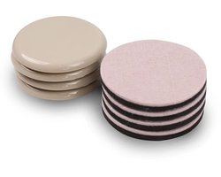 Dekton Meubel schuivers 89 mm – Set van 8 stuks – Beschermende onderzetters voor meubels