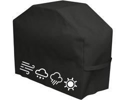 Dekzeil - Afdekzeil - Waterdicht - UV - bestendige Beschermhoes - Weerbestendige Tarp voor BBQ, Tuinmeubelen, Vrachtwagens & Buitenopslag - Waterdichte 210D Oxford Afdekzeil - Zwart Zeil met Zilveren Coating