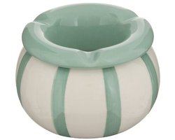 Dela Asbak - Design Asbak Keramiek - Compacte Sigaretten Asbak - Moderne Tafelasbak - Decoratieve Asbak voor Binnen - ca. Ø9 x 6 cm - Groen