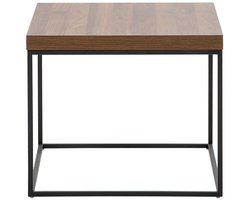 DELANO - Bijzettafel - Donkere houtkleur - MDF