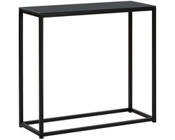 DELANO - Consoletafel - Zwart - Veiligheidsglas