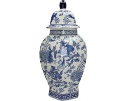 Delfts Blauw - Pot - Bloempot - Vaas - Oud Hollands -  Porselein 24.5x24.5x44cm
