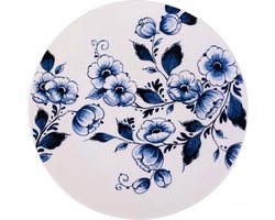 Delfts blauw wandbord bloem | Delfts Blauw | Holland | Heinen Delfts Blauw | Souvenir | Wandbord | Relatiegeschenk | Wanddecoratie