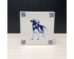 Delfts blauwe tegel koe | Holland cadeau kerst decoratie