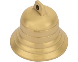Delicate messing opknoping bel 2 inch voor Feng Shui decoratie met boeddhistische invloeden.