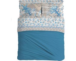 DELICATI Beddengoedset voor tweepersoonsbed, 100% katoen, beddengoedset voor tweepersoonsbedden, 180 x 200 cm, inclusief hoeslaken, dekbedovertrek en 2 kussenslopen, made in Italy,