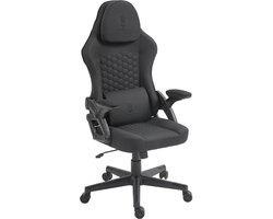 Deltaco Gaming DC130 - Bureaustoel - Gaming stoel - Linnen bekleding - Volledig verstelbaar - Zwart