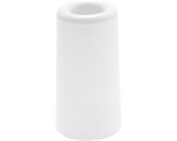 Deltafix Deurbuffer - deurstopper - wit - rubber - 75 x 40 mm - schroefbevestiging