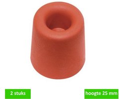Deltafix - Deurbuffer rubber 25mm rood 2st