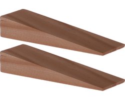 Deltafix Deurwig - 2x - hout - 7 x 1,2 cm - deurstopper