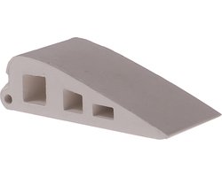 Deltafix Deurwig - 2x - wit - kunststof - 5,9 x 1,7 cm - deurstopper