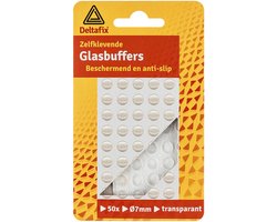 Deltafix Glasbuffer set van 50 buffers transparant 8mm