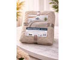 Deluxe bedsprei -220x240cm - Beige