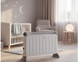 Deluxe Convector Verwarming 2000W met 3 Warmtestanden, Thermostaat & Wandmontage – Stille Elektrische Kachel voor Ruimtes tot 60 m³ – Grijs/Wit – Novihome