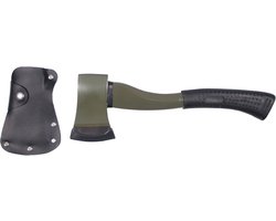 Deluxe Glasvezel Bijl Olijf - Voor Kamperen en Tuinwerkzaamheden