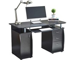 Deluxe Zwart Design Computer Bureau Met Kast En 3 Laden Voor Thuis Of Kantoor