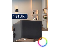 Deluxness® - Wandlamp Oplaadbaar - Wandlamp voor Binnen - met Bewegingssensor - Slaapkamer - Kinderkamer - Oplaadbare Wandlamp - Sfeerverlichting Slaapkamer - Woonkamer - 4400mah - 2700K - Batterijen Indicator - RGB Lamp - 1 stuk