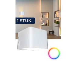 Deluxness® - Wandlamp Oplaadbaar - Wandlamp voor Binnen - met Bewegingssensor - Slaapkamer - Kinderkamer - Oplaadbare Wandlamp - Sfeerverlichting Slaapkamer - Woonkamer - 4400mah - 2700K - Batterijen Indicator - RGB Lamp - Model Wit 1 stuk