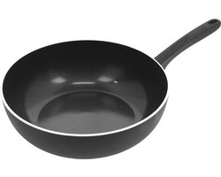 Demeyere Alu Bistro 3 Ceraforce Wokpan – 28 cm Wok Uit Aluminium – Non Stick Wok Geschikt Voor Alle Warmtebronnen Inclusief Inductie – Keramische Antikleeflaag – Duurzaam – Volledig PFAS – PFOA en PTFE Vrij – Hapjespan Ideaal Voor Eénpansgerechten