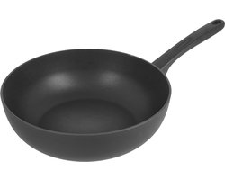 Demeyere Alu Bistro 3 Duraslide Wokpan – 28 cm Wok Uit Aluminium – Non Stick Wok Geschikt Voor Alle Warmtebronnen Inclusief Inductie – Traditionele Antikleeflaag Uit 3 Lagen Die Weinig Vetstof Vereist – Hapjespan Ideaal Voor Eénpansgerechten