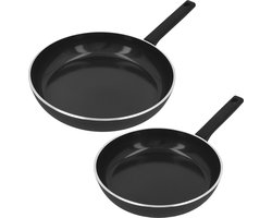 Demeyere Alu Comfort 3 Koekenpan – Keramische Antikleeflaag – Koekenpan Inductie – Ceraforce (PTFE-vrij) - Pannen Set 24 cm + 28 cm