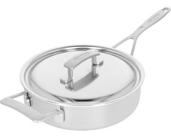 Demeyere Industry 5 Hapjespan met deksel - 24cm - 5-laags RVS - Silvinox