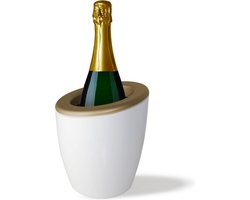 DEMI Mix - Design Champagnekoeler / Wijnkoeler - Italian Design - Zonder ijs, met Ice Packs - Wit / Goud