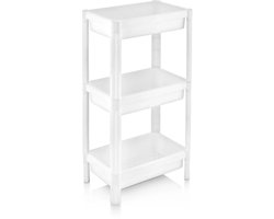 Dempa - keukentrolley - keukenrek - opbergrek - voorraadrek - badkamerrek - Wit - 3 Laags