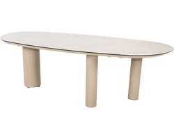 Denia dining tuintafel 240x105xH75 cm met 3 poten printed ceramic latte Taste 4SO