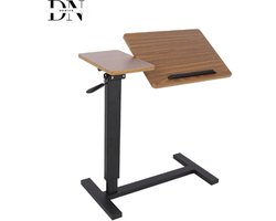 Deniva - Bedtafel - Bed tafeltje met wielen - Laptop Tafel - Bureau - Verrijdbaar - 75,5x40,8x97cm - Voor Thuiswerken -