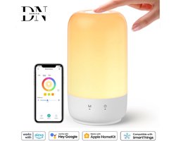 Deniva - Tafellamp Slaapkamer - Nachtlampje Volwassenen - Smart Wi-Fi - Touch Control - Multi Color - Koppelbaar Met Alexa Google