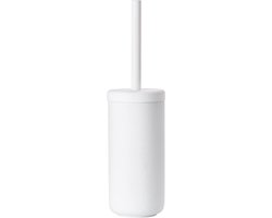 Denmark Ume Toiletborstel met Houder - WC Borstel Vrijstaand - Toilet & Badkamer Accessoires - Steen - 38,7 x 10 cm - Wit