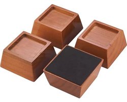 Dennehout Meubelverhogers - Heavy-Duty Capaciteit, Vloerbeschermers en Eenvoudige Installatie voor Bedden en Banken