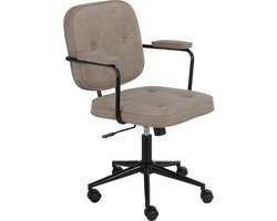 Dennis|Bureaustoel metaal taupe