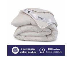 Densi 100% Texels Scheer Wol - Wollen Dekbed - 4-Seizoenen Dekbed - 140x200 cm - IWS Wolmerk - All Season