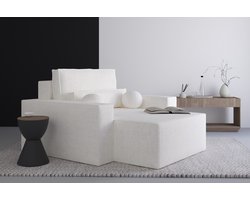 Denver chaise longue van bouclé Elegante en comfortabele chaise longue voor je woonkamer, chaise longue, chaise longue in bouclé - Hoogwaardige materialen, modern design en ultiem comfort - Wit (Anthology 1)