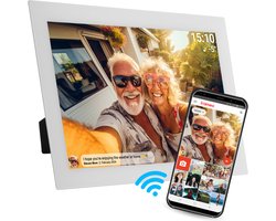 Denver Digitale Fotolijst 10.1 inch - Glas Display - HD - Frameo App - Fotokader - Valentijn - WiFi - 16GB - IPS Touchscreen - PFF1037W