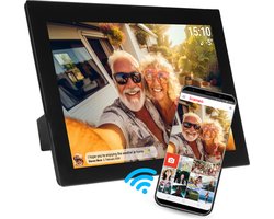 Denver Digitale Fotolijst 10.1 inch - Glas Display - HD - Frameo App - Moederdag cadeautje - Fotokader - Digitale kalender - WiFi - 16GB - IPS Touchscreen - PFF1037B