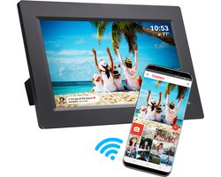 Denver Digitale Fotolijst 10.1 Inch - HD - Frameo App - Fotokader - Digitale kalender - WiFi - 16GB - IPS Touchscreen - PFF1015B