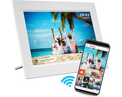Denver Digitale Fotolijst 10.1 Inch - HD - Frameo App - Fotokader - Digitale kalender - WiFi - 16GB - IPS Touchscreen - PFF1015W