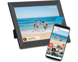 Denver Digitale Fotolijst 10.1 inch - HD - Frameo App - Fotokader - Valentijn - WiFi - IPS Touchscreen - 16GB - PFF1012B